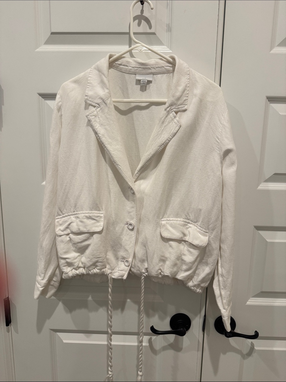 J.Jill Linen Blend Jacket with Drawstring Detail
Size Large Petite **read descrp - Picture 2 of 13